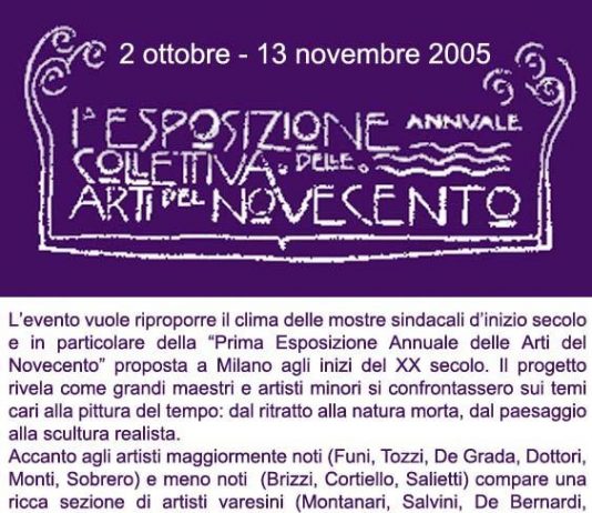 I° Esposizione annuale collettiva delle arti del Novecento