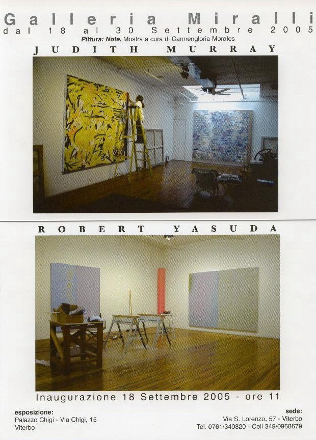 Judith Murray / Robert Yasuda – Pittura: Notehttps://www.exibart.com/repository/media/eventi/2005/09/judith-murray-robert-yasuda-8211-pittura-note.jpg