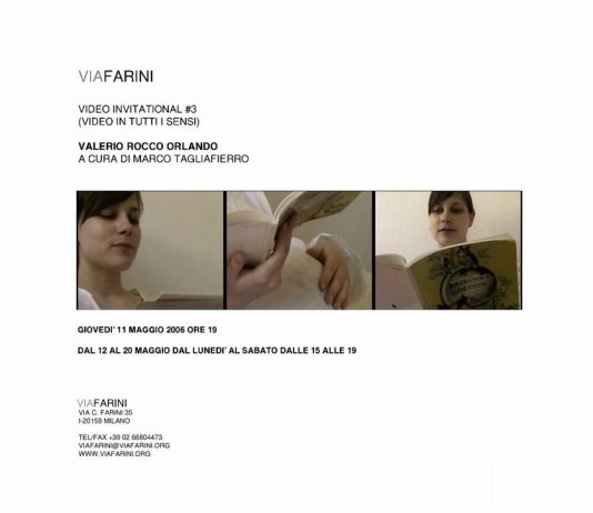 Video Invitational #3 – Valerio Rocco Orlando