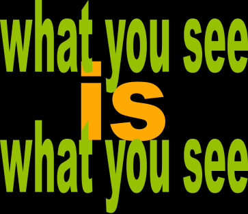 what you see IS what you see