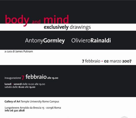 Antony Gormley / Oliviero Rainaldi – body and mind, exclusively drawings