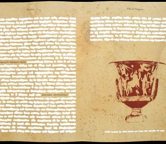 Emilio Isgrò – La Madonna di Pitagora spacca la Magna Grecia Emilio Isgrò – La Madonna di Pitagora spacca la Magna Grecia