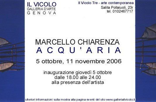 Marcello Chiarenza – Acqu’aria