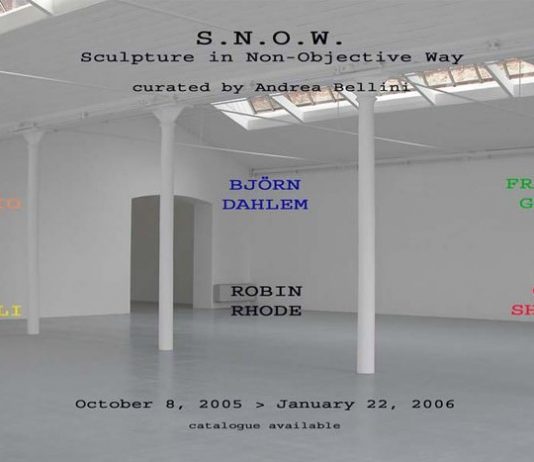 S.N.O.W. – Sculpture in Non-Objective Way