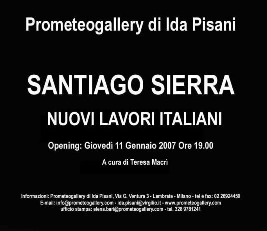 Santiago Sierra – Nuovi lavori italiani