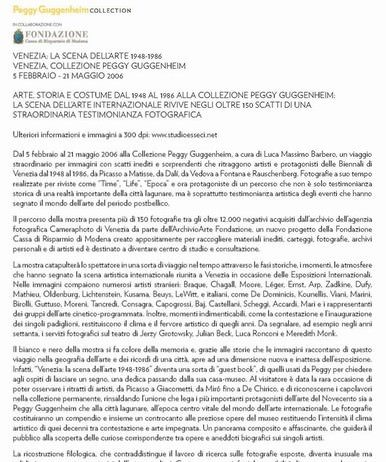 Venezia: la scena dell’arte 1948-1986 Venezia: la scena dell’arte 1948-1986