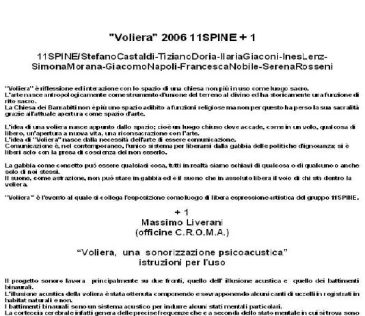 Gruppo 11spine – Voliera Gruppo 11spine – Voliera