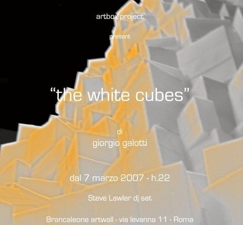 Giorgio Galotti – The white cubes Giorgio Galotti – The white cubes