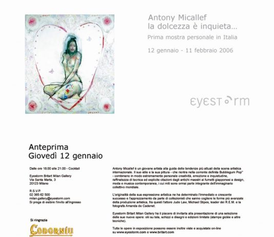Antony Micallef – La dolcezza è inquieta…