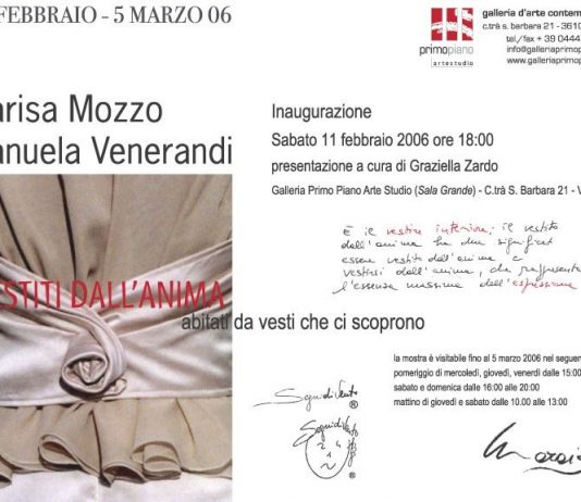Marisa Mozzo / Manuela Venerandi – Vestiti dall’anima Marisa Mozzo / Manuela Venerandi – Vestiti dall’anima
