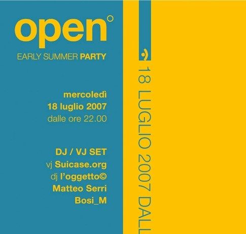 Open/Early Summer Party