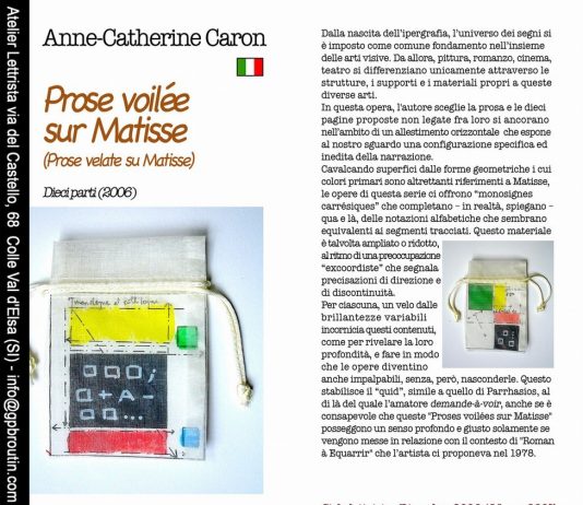 Anne-Catherine Caron – Prose voilée sur Matisse