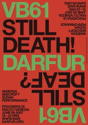 Vanessa Beecroft – VB 61. Still Death! Darfur Still Deaf?