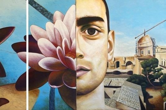 Salvatore Santoddì – Due ma non due. Fiori bianchi e rosa rossa nel giardino mistico