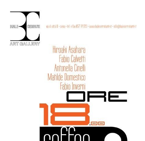 ore 18,00 coffee break