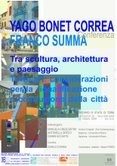 Progetto di allestimento nello spazio pubblico – Arte e spazio pubblico – Conferenza: Franco Summa / Yago Bonet Correa