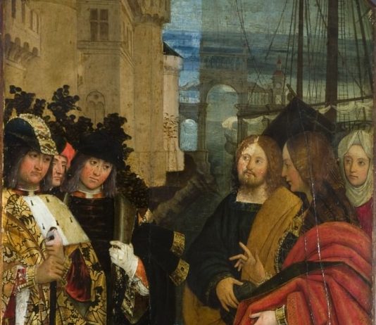 Defendente Ferrari – Lo sbarco della Maddalena a Marsiglia Defendente Ferrari – Lo sbarco della Maddalena a Marsiglia