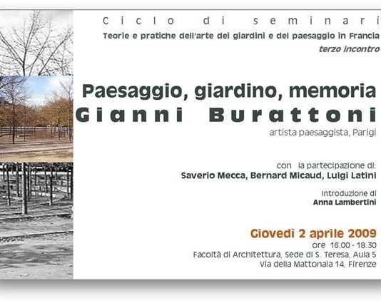 Gianni Burattoni – Paesaggio, giardino e memoria