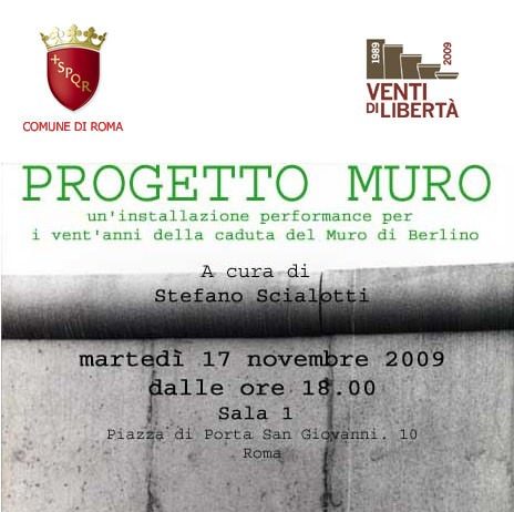 Stefano Scialotti – Progetto Muro