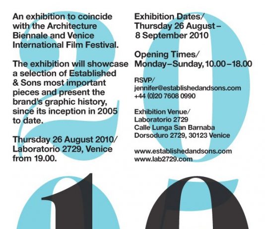Established & Sons / Architecture Biennale
and Venice International Film Festival 2010