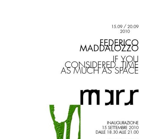 Federico Maddalozzo – If you considered time as much as space