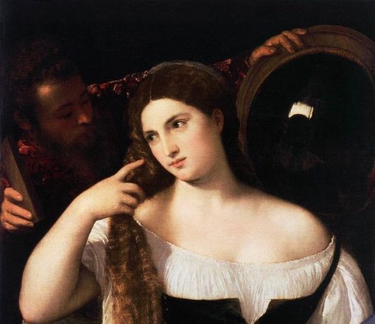 Tiziano Vecellio – Donna allo specchio. Femme au miroir