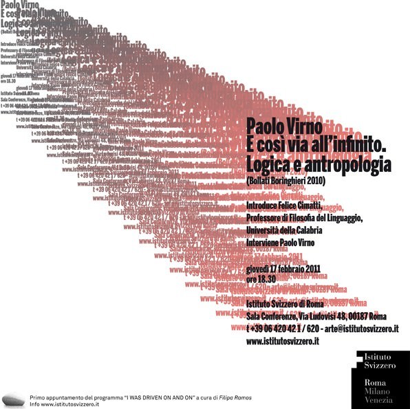 E così via all’infinito. Logica e antropologiahttps://www.exibart.com/repository/media/eventi/2011/02/e-così-via-all8217infinito.-logica-e-antropologia.jpg