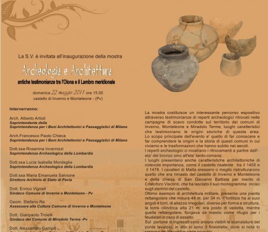 Archeologia e architetture. Antiche testimonianze tra l’Olona e il Lambro meridionale