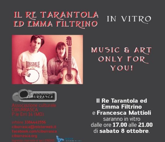 Il re Tarantola ed Emma Filtrino in vitro  + Francesca Mattioli in vitro