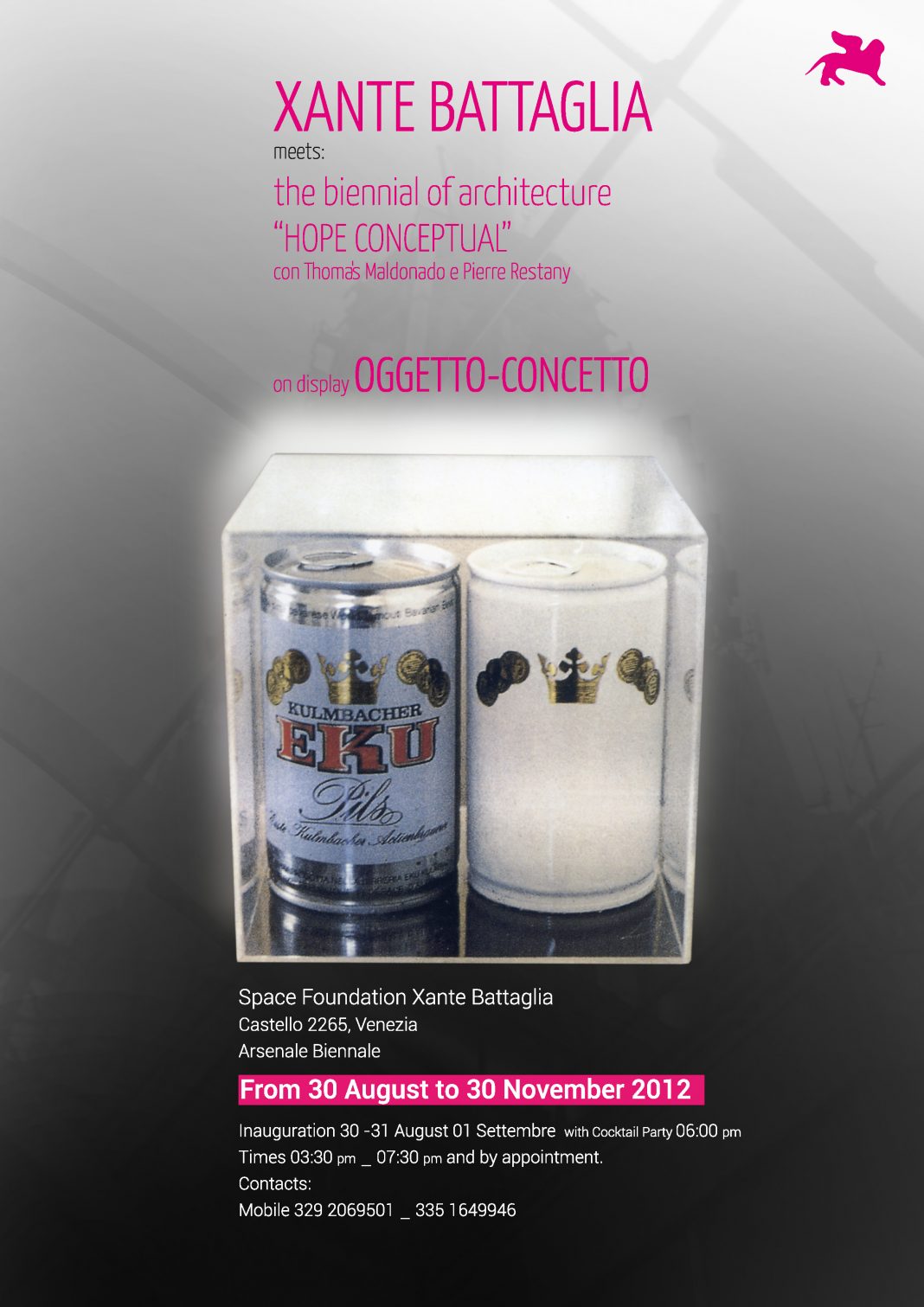 Xante Battaglia meets the Biennial of Architecture: Hope conceptual 
con Thoma’s Maldonado e Pierre Restanyhttps://www.exibart.com/repository/media/eventi/2012/08/xante-battaglia-meets-the-biennial-of-architecture-hope-conceptual-con-thoma8217s-maldonado-e-pierre-restany-1068x1511.jpg