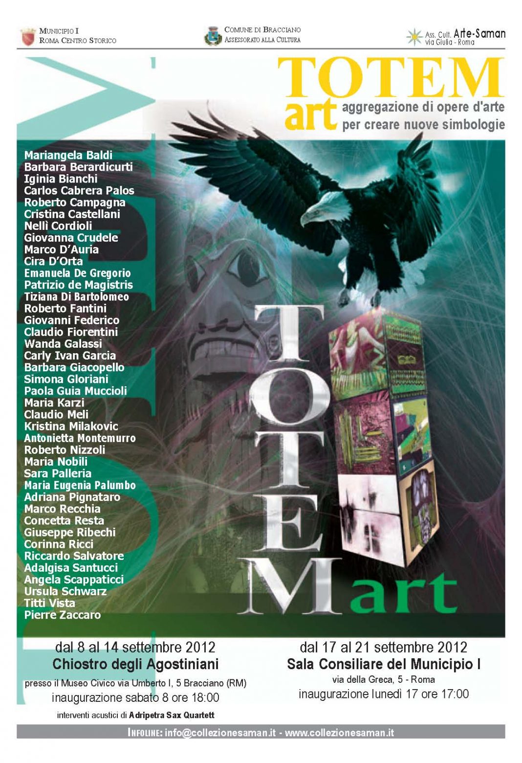 TOTEMart reprise. Aggregazione di opere d’arte per creare nuove simbologiehttps://www.exibart.com/repository/media/eventi/2012/09/totemart-reprise.-aggregazione-di-opere-d8217arte-per-creare-nuove-simbologie-1068x1560.jpg