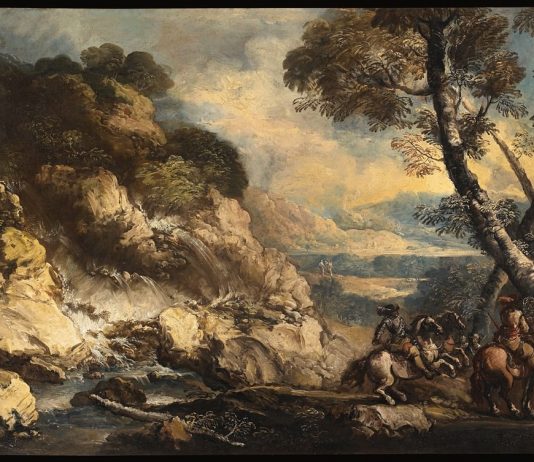 Il ritorno a Bergamo del Paesaggio con cavalieri e soldati di Antonio Maria Marini