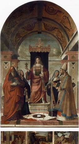 Bartolomeo Montagna  – Maddalena tra i Santi Girolamo, Paola, Monica e Agostino