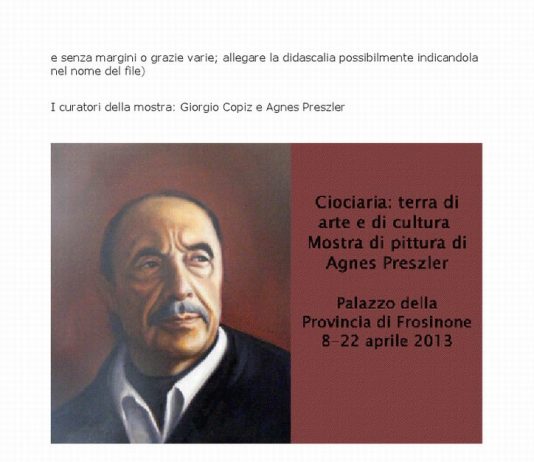 Agnes Preszler – Ciociaria, terra di arte e di cultura