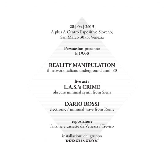 Reality Manipulation presenta: L.A.S.’s Crime / Dario Rossi (music performance)