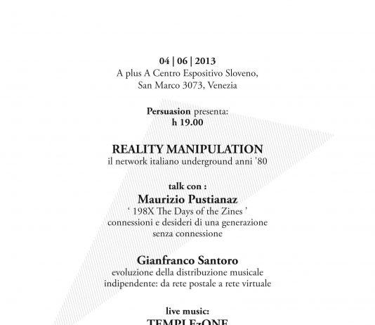 Network Manipulation: talk interattivo con M. Pustianaz, G. Santoro + LIVE TEMPLEzONE