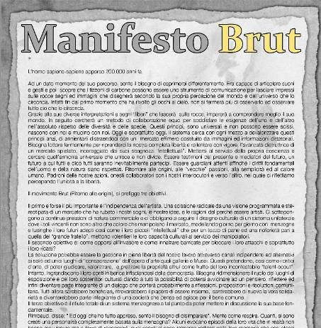 Manifesto Brut la “Menzogna”