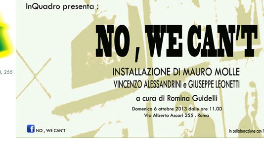 Mauro Molle – NO, WE CAN’T Mauro Molle – NO, WE CAN’T