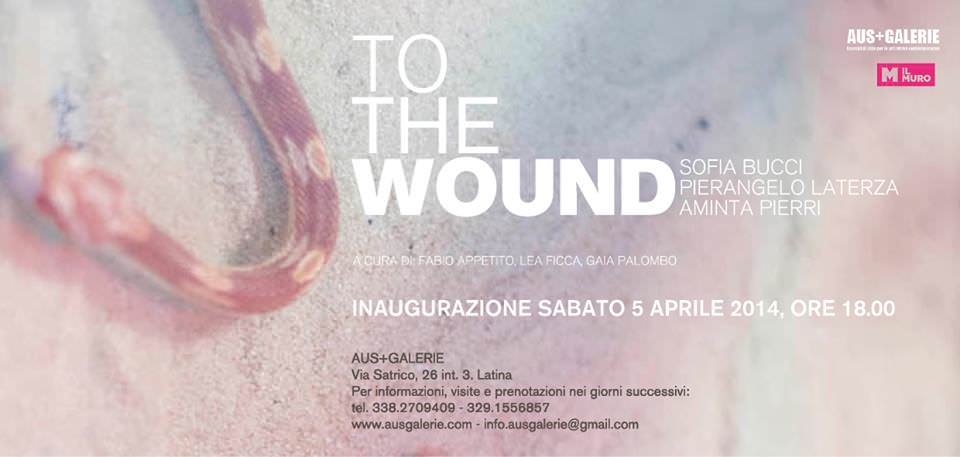 Sofia Bucci|Pierangelo Laterza| Aminta Pierri – To The Woundhttps://www.exibart.com/repository/media/eventi/2014/03/sofia-buccipierangelo-laterza-aminta-pierri-8211-to-the-wound.jpg