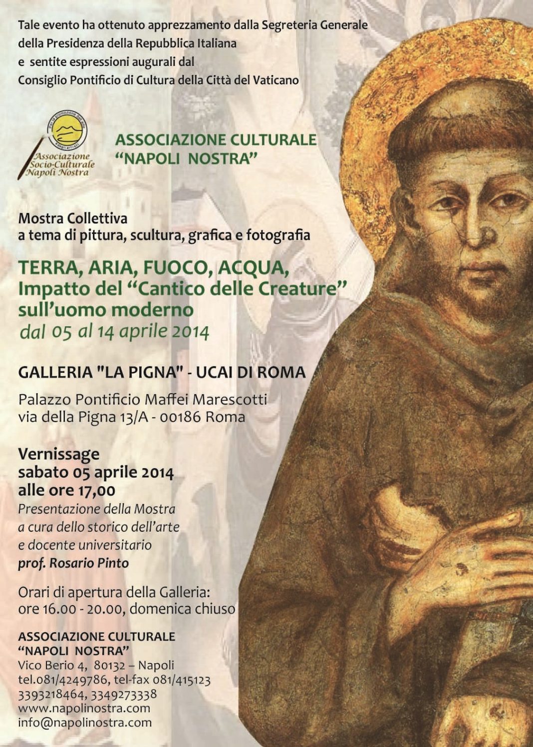 Terra, Aria, Fuoco, Acqua, Impatto del “Cantico delle Creature” sull’Uomo modernohttps://www.exibart.com/repository/media/eventi/2014/04/terra-aria-fuoco-acqua-impatto-del-8220cantico-delle-creature8221-sull8217uomo-moderno-1068x1495.jpg