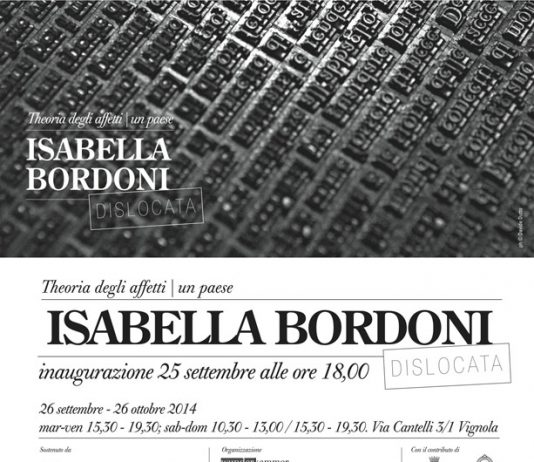 Isabella Bordoni – Theoria degli affetti. Un paese