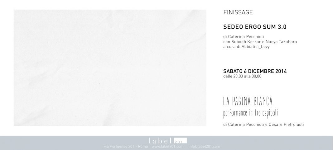 Caterina Pecchioli / Cesare Pietroiusti – La pagina bianca, performance in 3 capitolihttps://www.exibart.com/repository/media/eventi/2014/12/caterina-pecchioli-cesare-pietroiusti-8211-la-pagina-bianca-performance-in-3-capitoli-1068x482.jpg