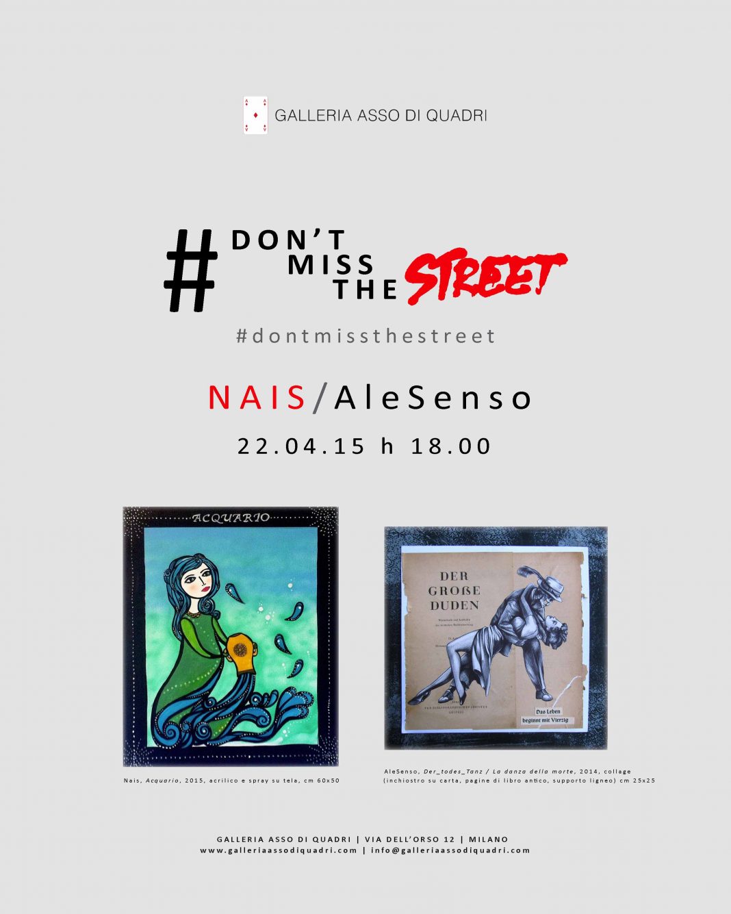 Nais / AleSenso – # Don’t miss the streethttps://www.exibart.com/repository/media/eventi/2015/04/nais-alesenso-8211-don8217t-miss-the-street-1068x1335.jpg