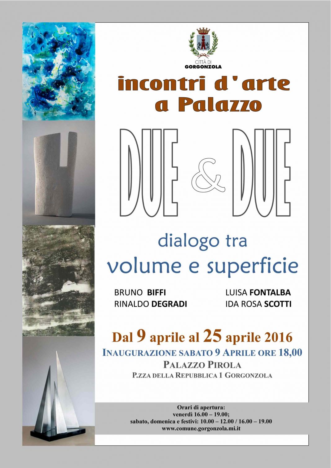 Due & Due – Dialogo tra volume e superficiehttps://www.exibart.com/repository/media/eventi/2016/03/due-038-due-8211-dialogo-tra-volume-e-superficie-1068x1510.jpg