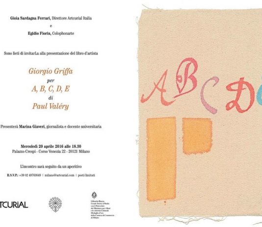 Presentazione del libro d’artista di Giorgio Griffa