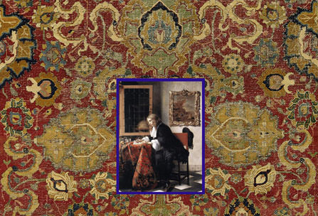 Il tappeto di caccia del museo Poldi Pezzoli di Milano nel ritratto del Granduca Ferdinando III di Lorena del Museo Civico di Pistoia