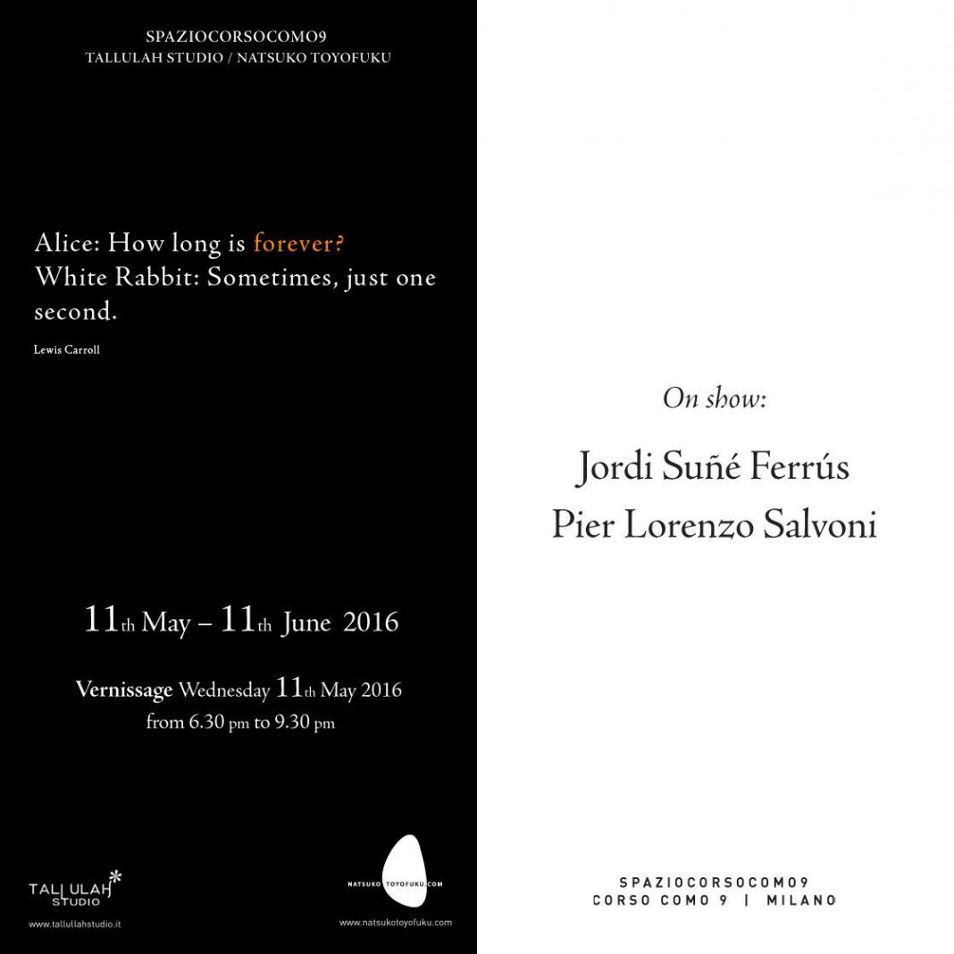 Jordi Suñé Ferrús / Pier Lorenzo Salvoni – How long is forever? Sometimes just one second.https://www.exibart.com/repository/media/eventi/2016/05/jordi-suñé-ferrús-pier-lorenzo-salvoni-8211-how-long-is-forever-sometimes-just-one-second-1068x1068.jpg