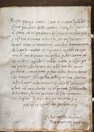 MICHELANGELO e VASARI. Preziose lettere all’«amico caro» dall’archivio Vasari