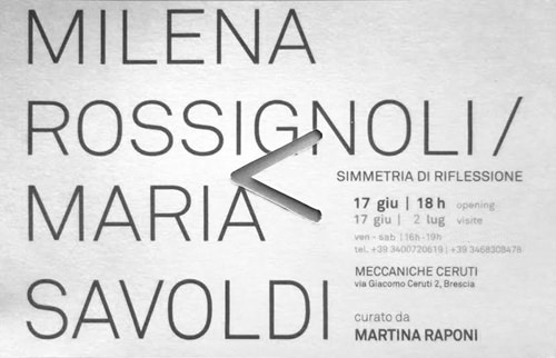 Milena Rossignoli / Maria Savoldi – Simmetria di riflessione