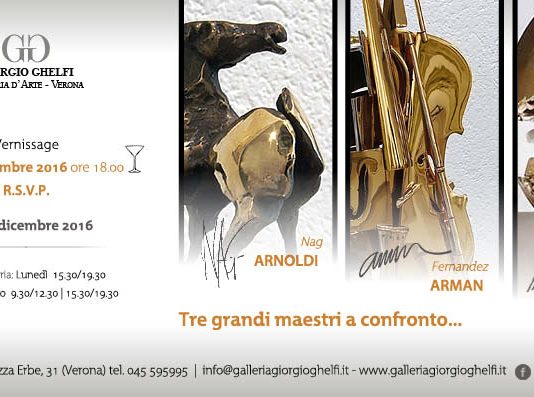 Tre Grandi scultori a confronto: Nag Arnoldi, Fernandez Arman e Arnaldo Pomodoro